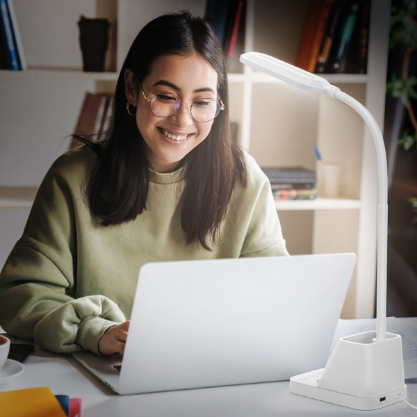 Latitude Run® 23'' Desk Lamp with USB and Outlet & Reviews Wayfair Canada